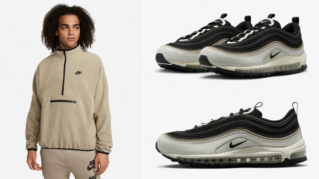 Nike-Air-Max-97-Light-Bone-Khaki-Black-Shirt-Match-Outfit