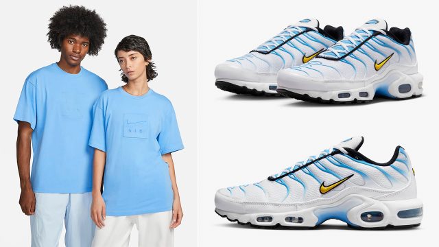 Nike-Air-Max-Plus-White-University-Blue-Shirt-Match
