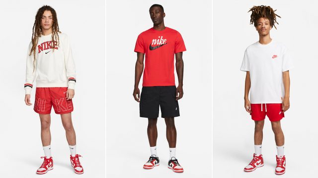 Nike-Sportswear-University-Red-Shirts-Shorts-Clothing-Sneaker-Outfits