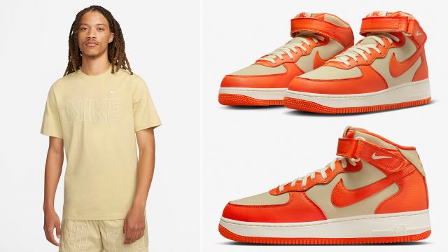 Nike-Air-Force-1-Mid-NBHD-Team-Gold-Safety-Orange-Shirt-Outfit