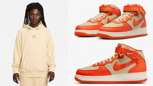 Nike-Air-Force-1-Mid-Team-Gold-Safety-Orange-Hoodie-Match-Outfit