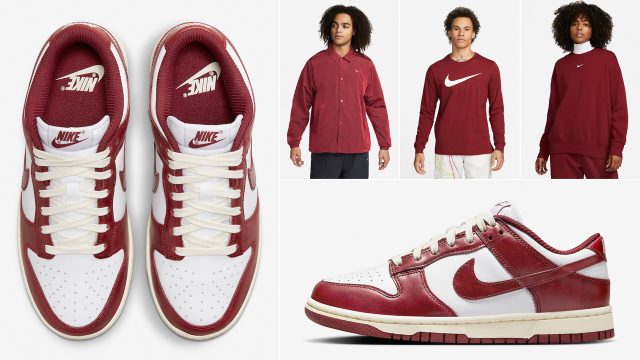 Nike-Dunk-Low-Team-Red-Shirts-Clothing-Outfits