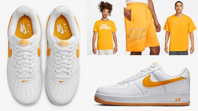 Nike-Air-Force-1-Low-Waterproof-White-University-Gold-Shirts-Clothing-Outfits