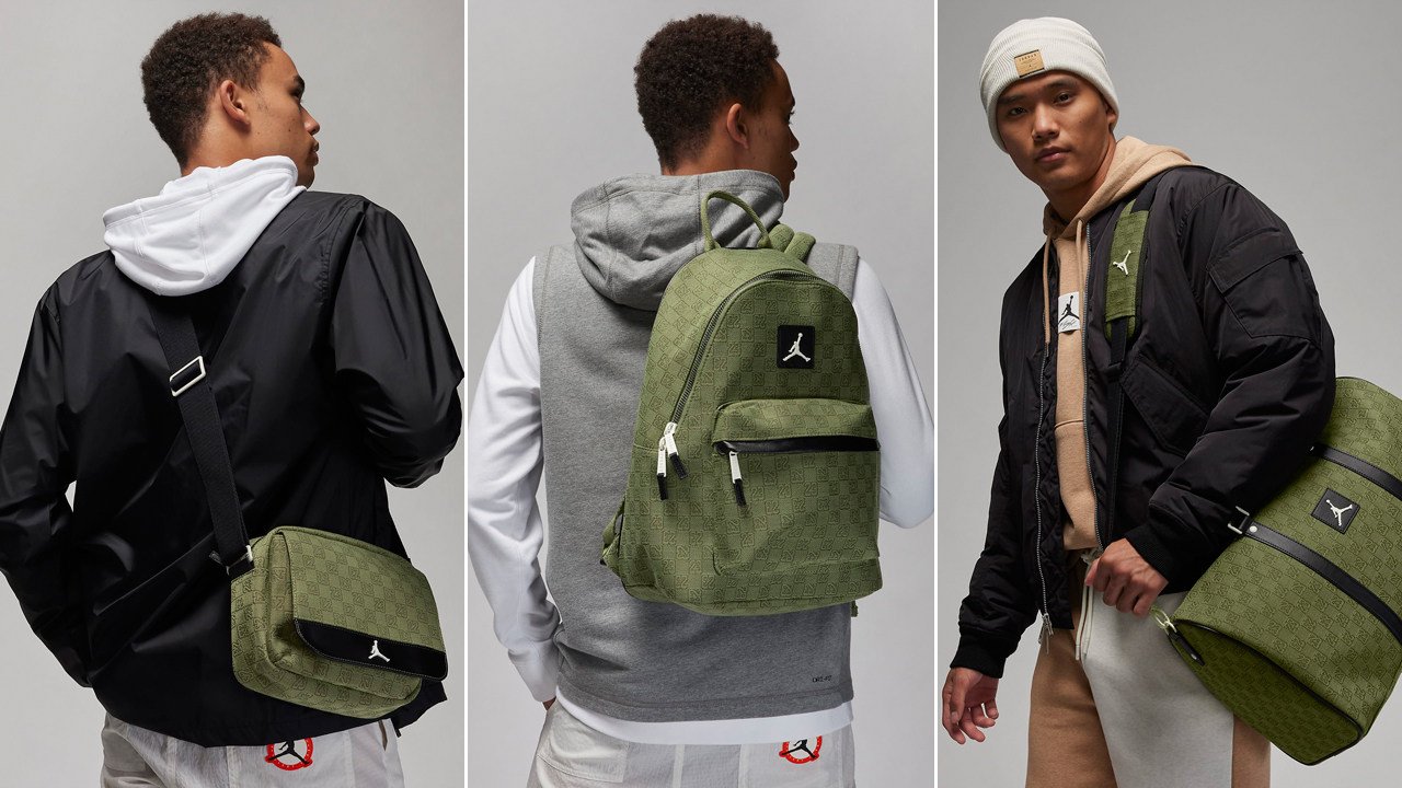 Jordan Monogram Olive Green Bags and Backpacks