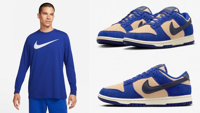 Nike-Dunk-Low-Deep-Royal-Blue-Shirts-Clothing-Outfits