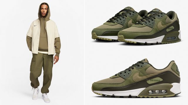 Nike-Air-Max-90-Neutral-Olive-Medium-Olive-Shirts-Clothing-Outfits