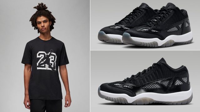Air-Jordan-11-Low-IE-Craft-Black-White-Shirts-Clothing-Outfits