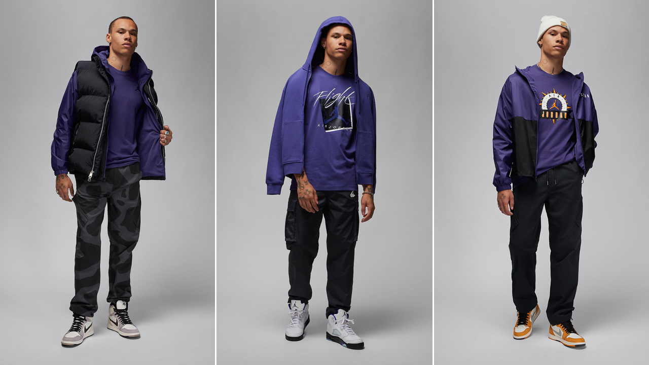 Jordan Sky J Purple Clothing Sneakers Outfits