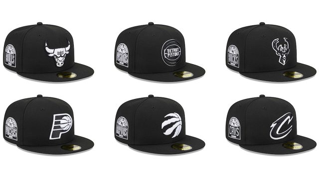 New-Era-NBA-Black-White-Evergreen-59fifty-Fitted-Caps