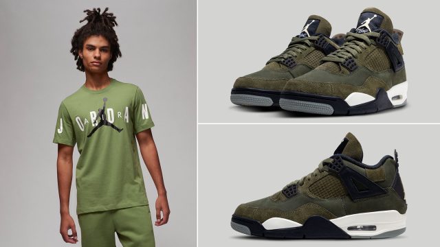 Air-Jordan-4-Craft-Medium-Olive-Shirts-Clothing-Outfits