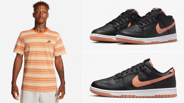 Nike-Dunk-Low-Black-Amber-Brown-Shirts-Hats-Clothing-Outfits