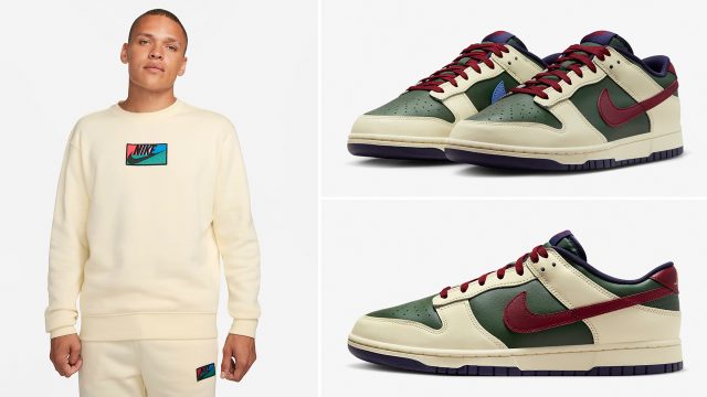 Nike-Dunk-Low-From-Nike-To-You-Fir-Coconut-Milk-Team-Red-Outfits