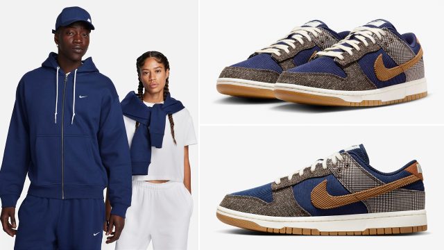 Nike-Dunk-Low-Tweed-Corduroy-Midnight-Navy-Shirts-Hats-Clothing-Outfits