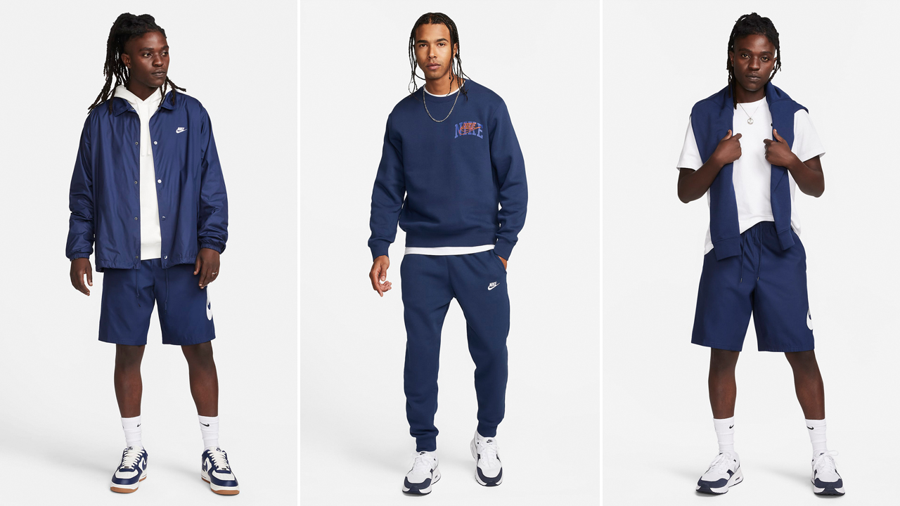 Nike Midnight Navy Shirts Hats Hoodies Pants Clothing Sneakers
