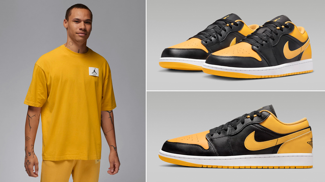 Air Jordan 1 Low Yellow Ochre Shirts Clothing Outfits