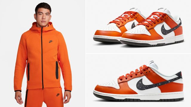 Nike-Dunk-Low-Campfire-Orange-Night-Sky-Starry-Swoosh-Clothing-Shirts-Outfits