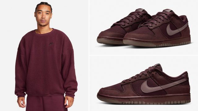 Nike Dunk Low Premium Burgundy Crush collector Clothing Outfits 640x360