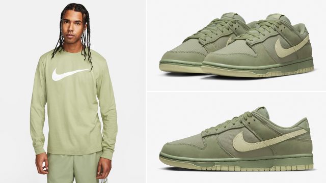 Nike-Dunk-Low-Premium-Oil-Green-Shirts-Hats-Clothing-Outfits