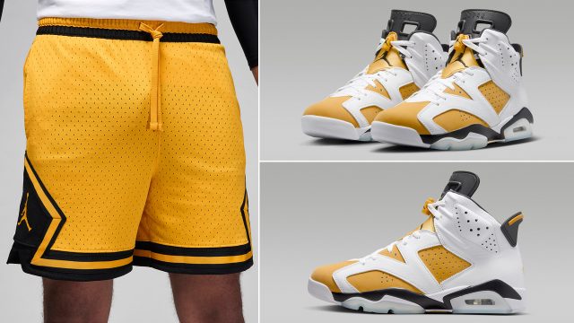 Air-Jordan-6-Yellow-Ochre-Mesh-Shorts
