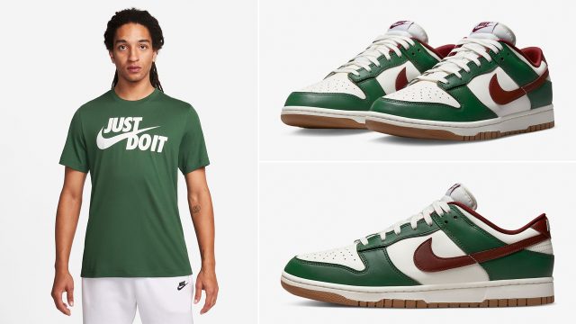 Nike Dunk Low Gorge Green Shirts Hats lifestyle Outfits 640x360
