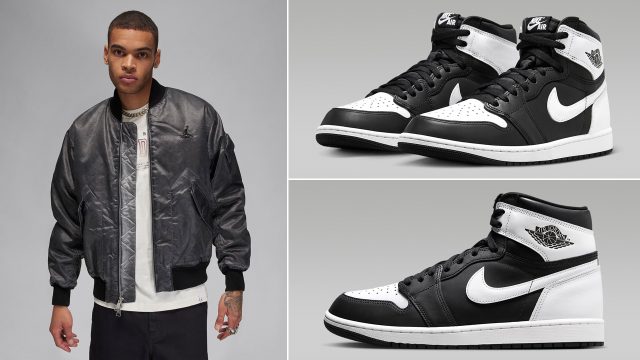 Air-Jordan-1-High-Black-White-Jordan-Essentials-Washed-Renegade-Jacket-Black