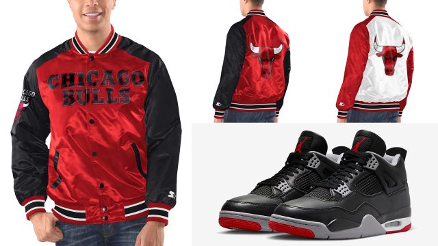 Air-Jordan-4-Bred-Reimagined-Bulls-Starter-Jacket-Outfit