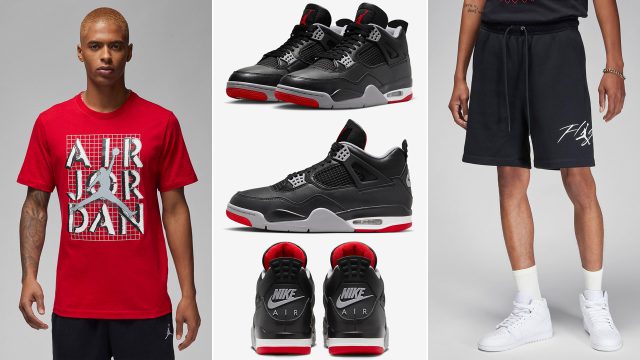 Air-Jordan-4-Bred-Reimagined-Shirt-Shorts-Outfit