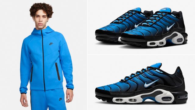nike Have Air Max Plus Photo Blue Tech Fleece Hoodie Outfit 640x360