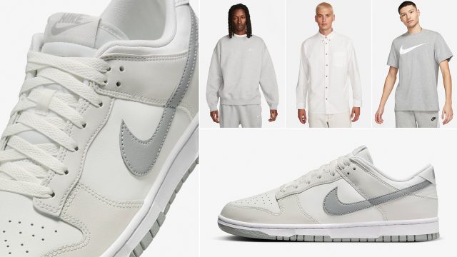 Nike-Dunk-Low-Summit-White-Light-Smoke-Grey-Shirts-Hats-Clothing-Outfits