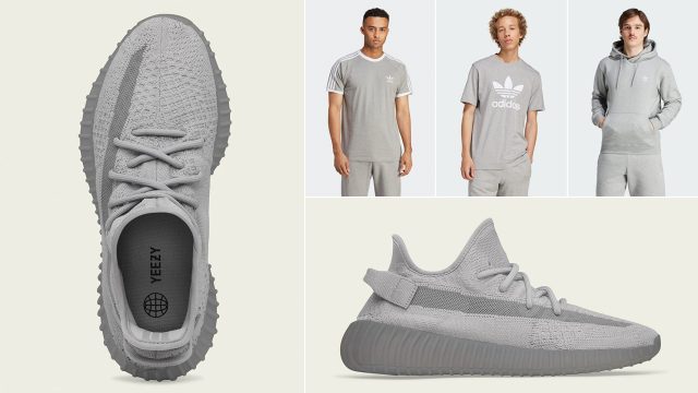 adidas Yeezy 350 V2 Steel Grey Shirts Hats Clothing Outfits 640x360