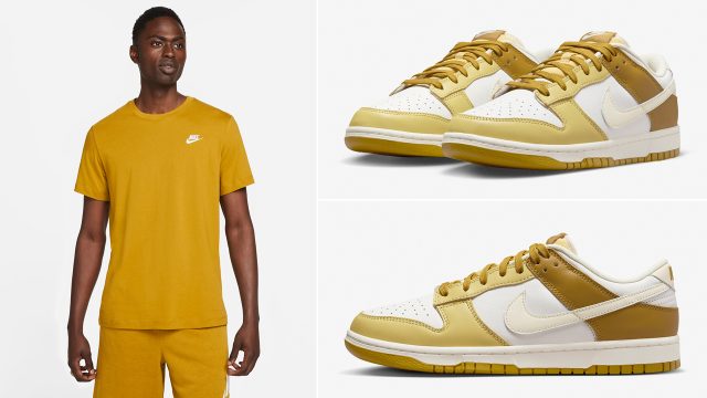 Nike-Dunk-Low-Bronzine-Saturn-Gold-Shirt-Outfit
