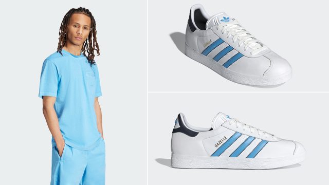 adidas-Gazelle-White-Semi-Blue-Bust-Shirt-Clothing-Outfits