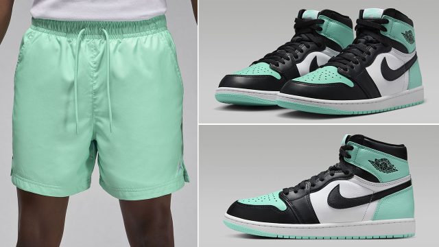 Air Jordan 1 High Green Glow Shorts
