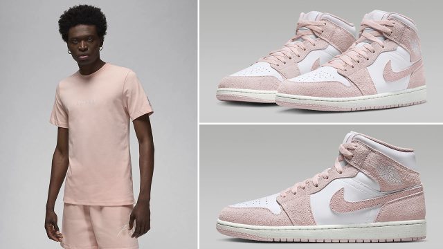 that hit Foot Locker and other Jordan Brand retailers tomorrow SE Legend Pink Shirt Outfit
