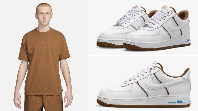 Nike Air Force 1 Low LX White Light British Tan Shirt Outfit