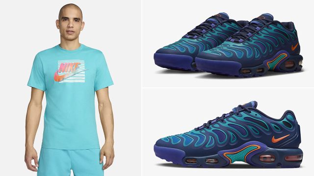 Nike Air Max Plus Drift Midnight Navy Dusty Cactus Shirt Outfit