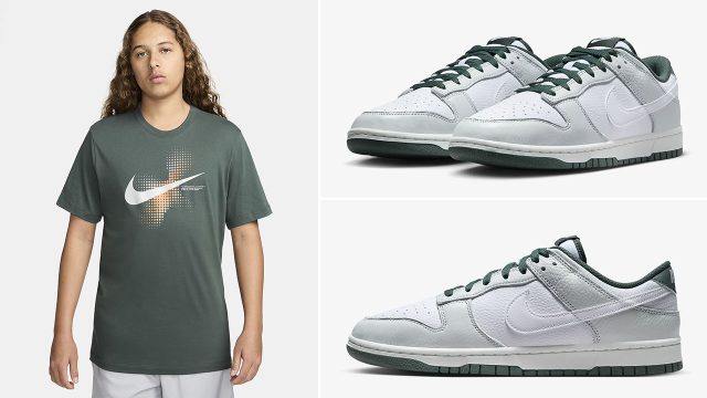 Nike Dunk Low Photon Dust Vintage Green Shirt Outfit