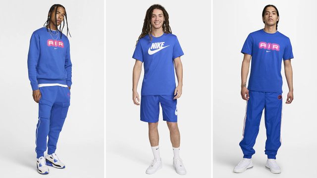 Nike Sportswear Game Royal collection Shirts Shorts Sneakers Outfits Summer 2024 Releases 640x360