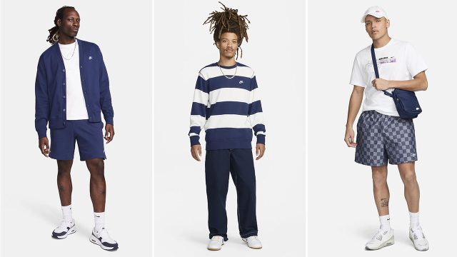 Nike Sportswear Midnight Navy Clothing Shirts Shorts Sneakers runs Summer 2024 640x360