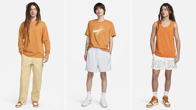 Nike Sportswear Monarch Orange Clothing Shirts Sneakers Outfits