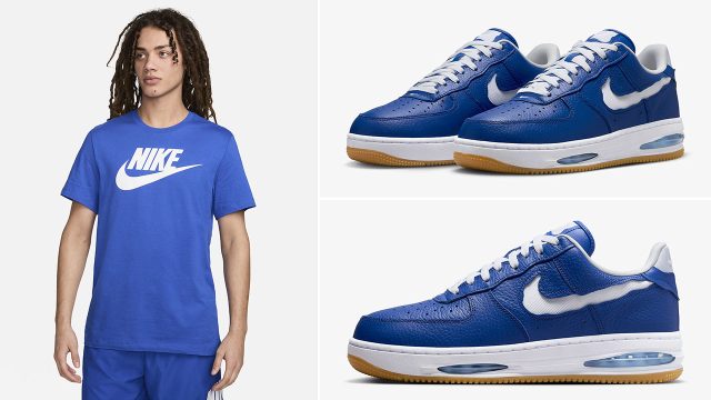 Nike Air Force 1 Low EVO Team Royal Shirt Outfit