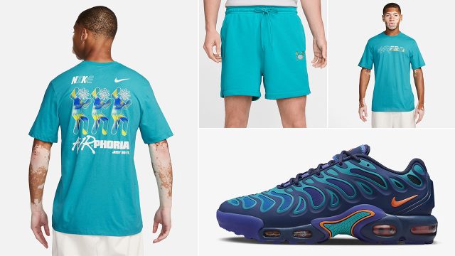 Nike Air Max Plus Drift Midnight Navy Dusty Cactus Shirt Shorts Sneaker Outfit