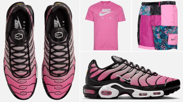 Nike Air Max Plus Playful Pink Shirt Shorts Sneaker Match Outfit