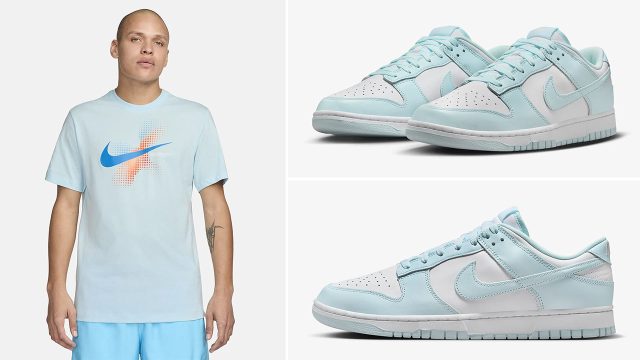 grade school nike air force 1 low white royal tint for sale Glacier Blue Shirt Outfit