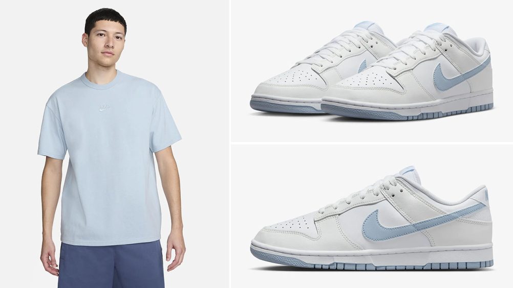 Nike Dunk Low White Light Armory Blue Clothing | SneakerFits.com