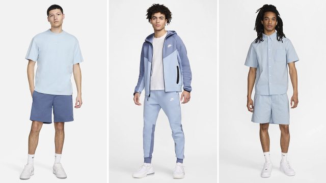Nike Sportswear Light Armory Blue Clothing Shirts Sneakers Outfits