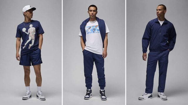 Jordan Midnight Navy Clothing Shirts Shorts Pants Sneakers high Outfits