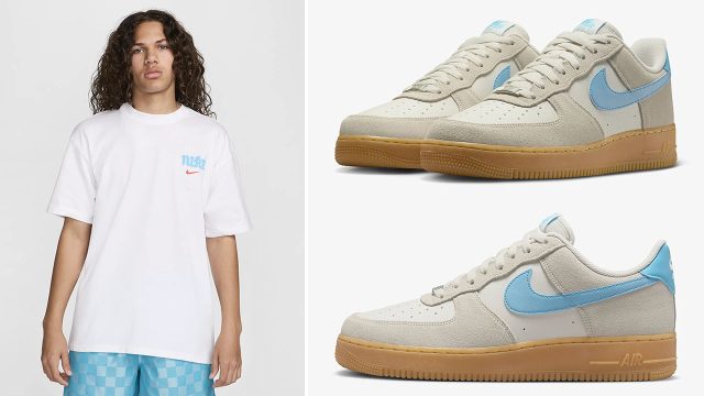 nike cost Air Force 1 Low Phantom Gum Baltic Blue Shirt Outfit 640x360