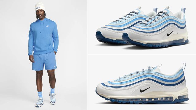 Nike Air Max 97 Summit White Court Blue Light Photo Blue Outfit