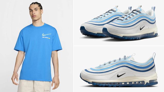 Nike Air Max 97 Summit White Court Blue Light Photo Blue Shoes Shirts Clothing Outfits